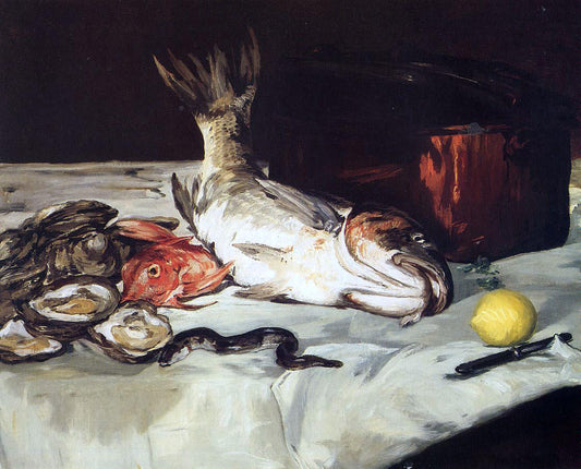  Edouard Manet Still Life with Fish - Canvas Print