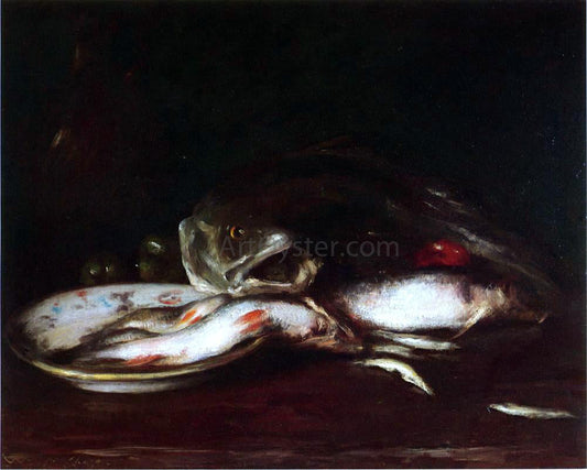  William Merritt Chase Still Life with Fish - Canvas Print