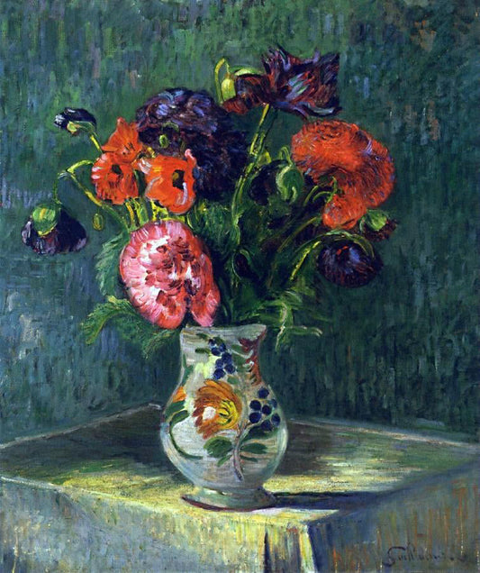  Armand Guillaumin Still Life with Flowers - Canvas Print