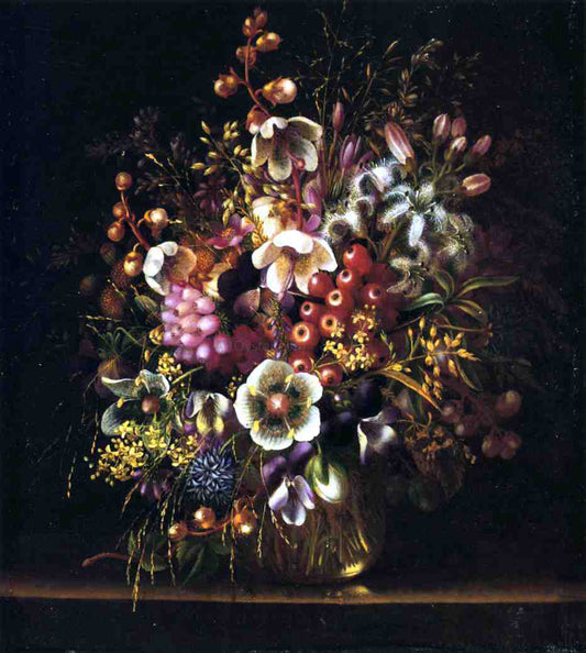  Adelheid Dietrich Still Life with Flowers in a Vase - Canvas Print