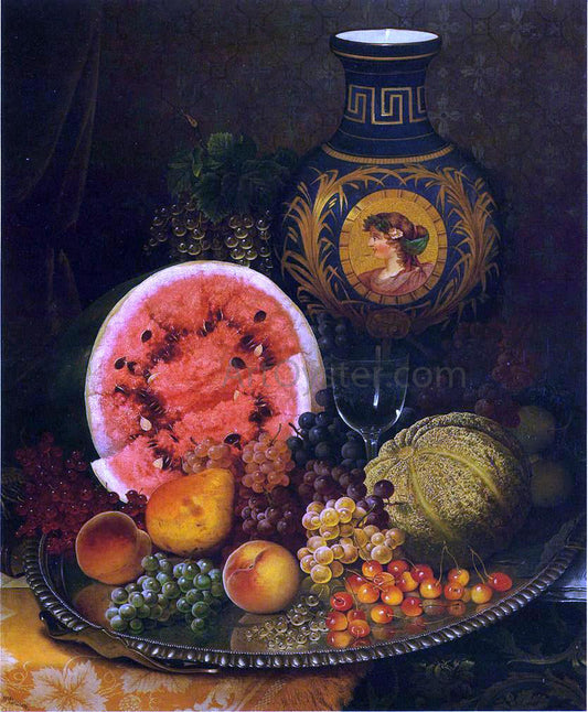  William Mason Brown Still Life with Fruit and Vase - Canvas Print