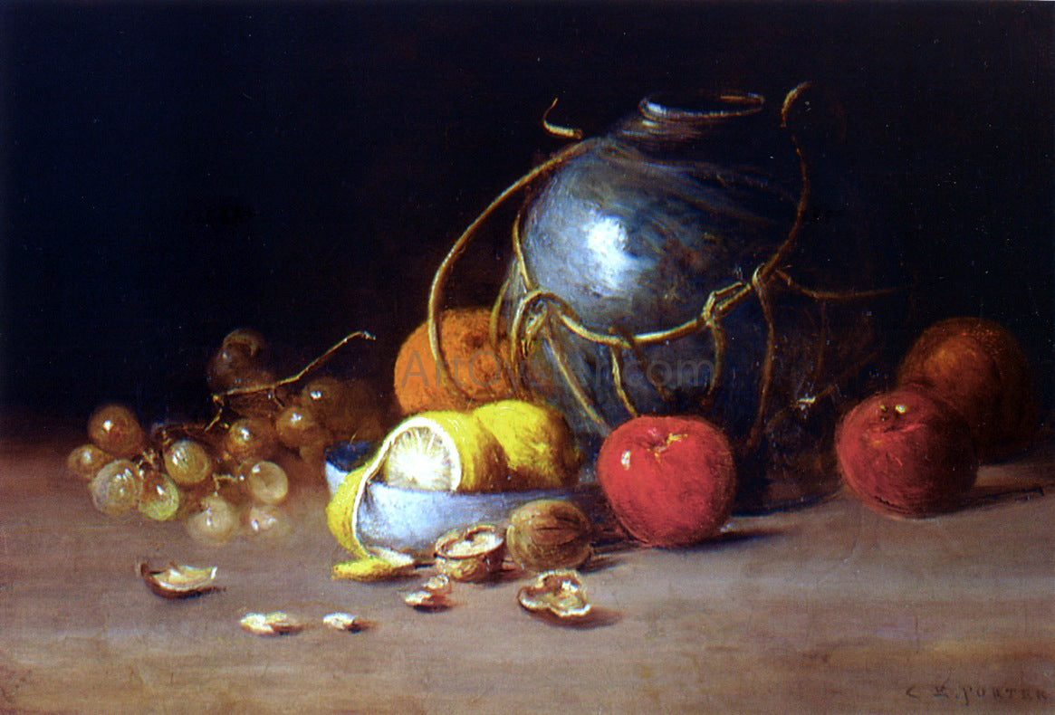  Charles Ethan Porter Still Life with Ginger Jar, Fruit and Nuts - Canvas Print