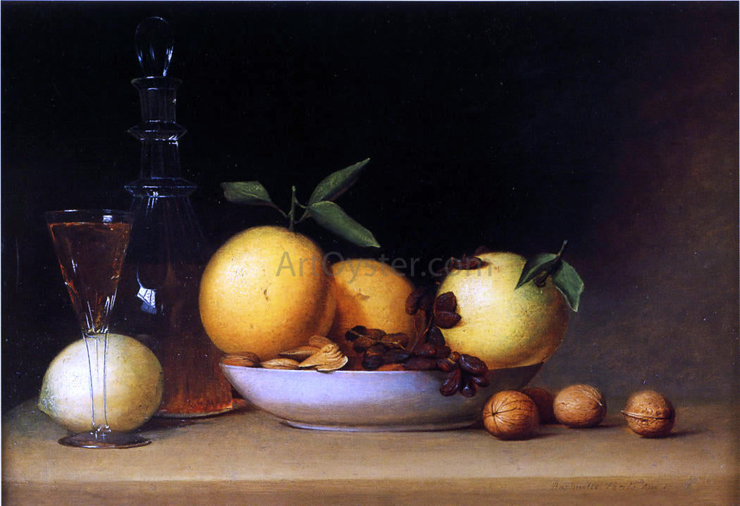  Raphaelle Peale Still Life with Liqueur and Fruit - Canvas Print