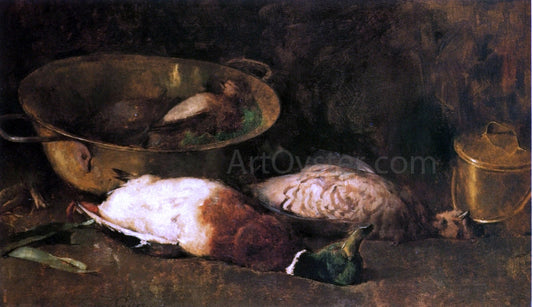  Emil Carlsen Still Life with Mallards and Copper Pots - Canvas Print