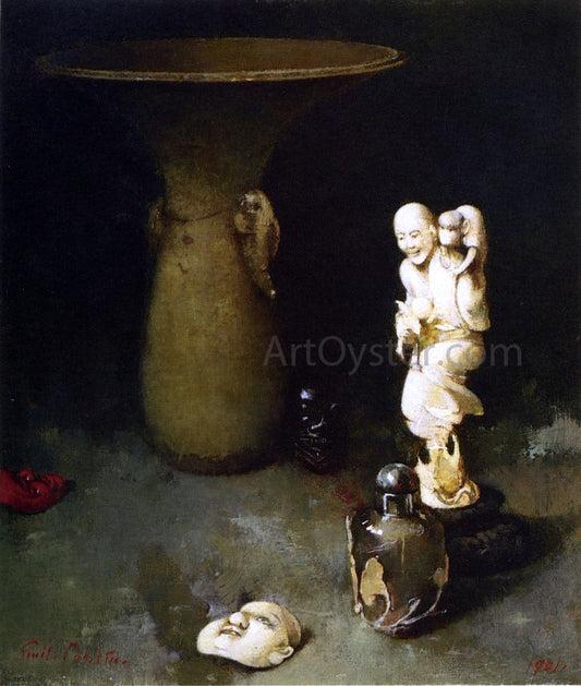  Emil Carlsen Still Life with Oriental Works of Art - Canvas Print