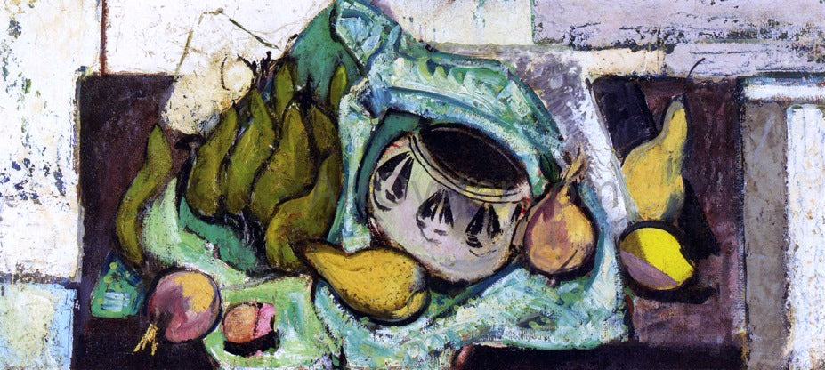  Alfred Henry Maurer Still Life with Pears and Indian Bowl - Canvas Print