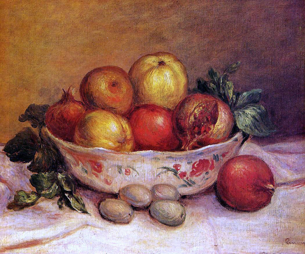  Pierre Auguste Renoir Still Life with Pomegranates - Canvas Print