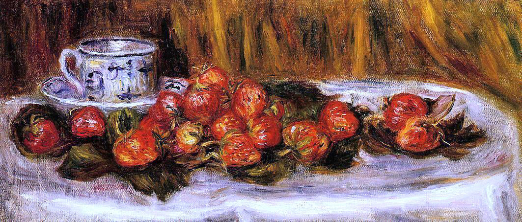  Pierre Auguste Renoir Still Life with Strawberries - Canvas Print