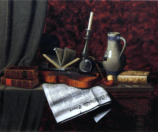  William Michael Harnett Still Life with Violin - Canvas Print