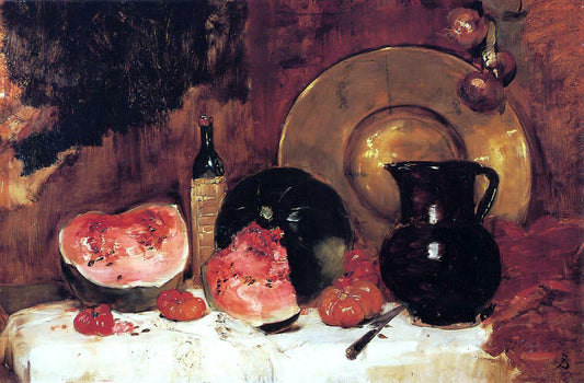  Frank Duveneck Still Life with Watermelon - Canvas Print