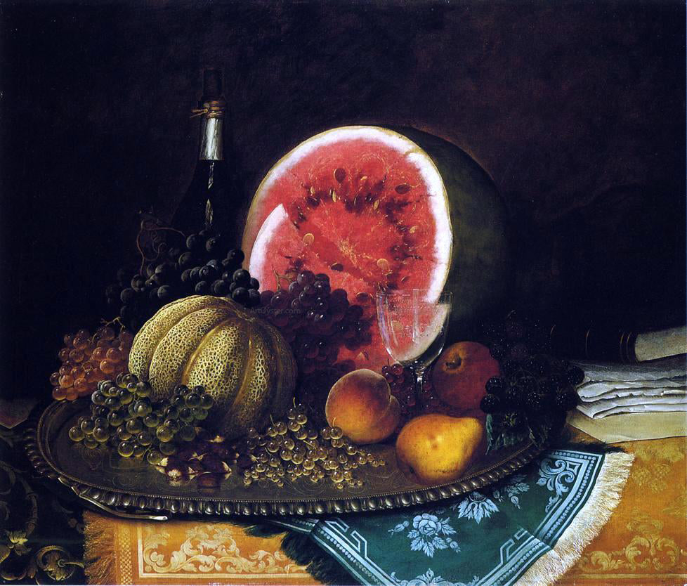  William Mason Brown Still Life with Watermelon - Canvas Print