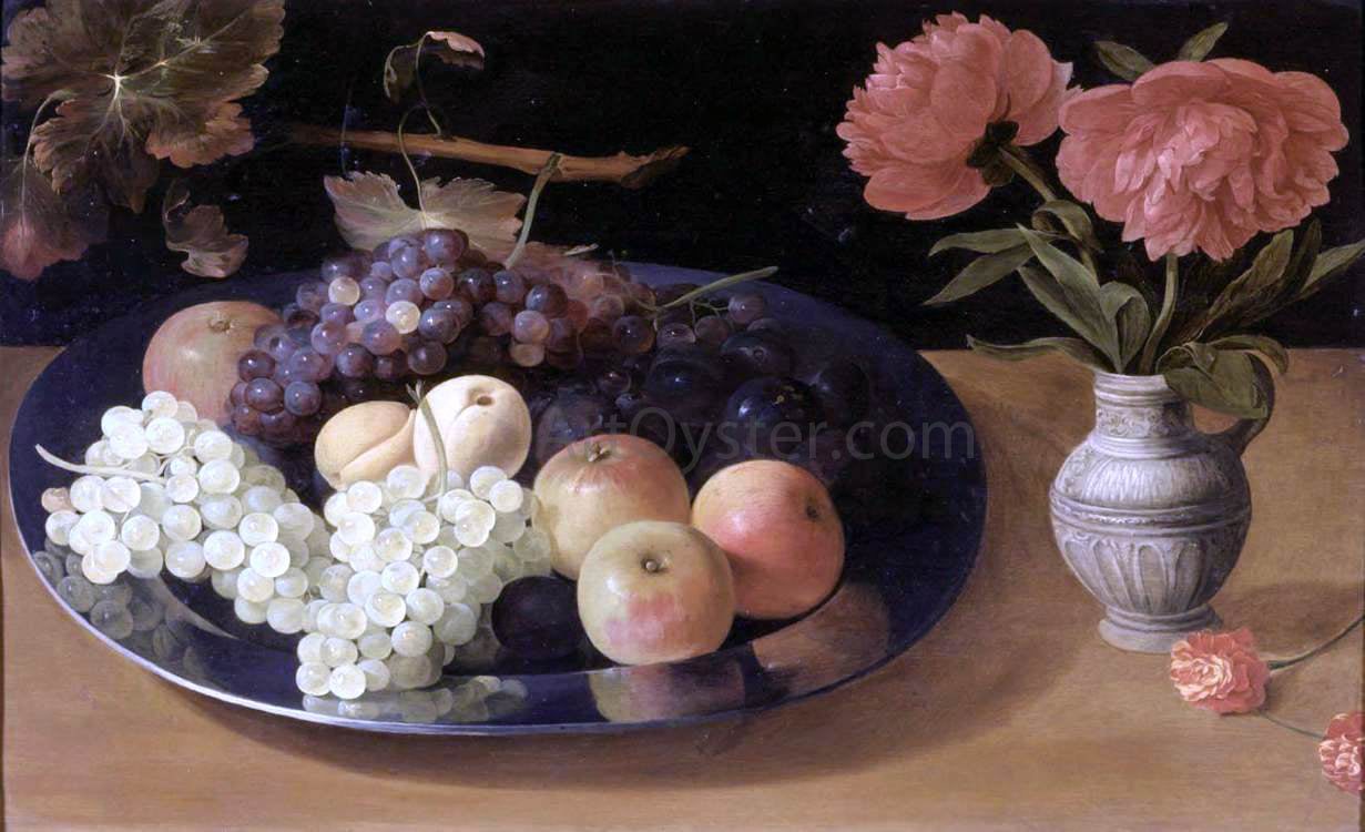  Jacob Van Es Still-Life of Grapes, Plums and Apples - Canvas Print