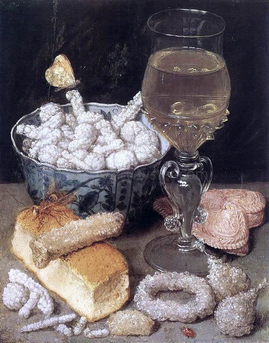  Georg Flegel Still-Life with Bread and Confectionary - Canvas Print