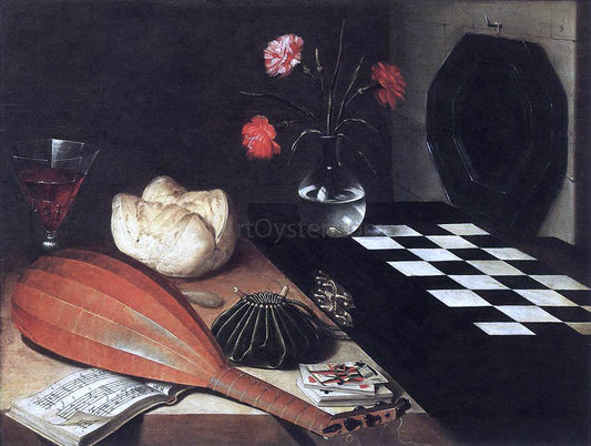  Lubin Baugin Still-Life with Chessboard (The Five Senses) - Canvas Print