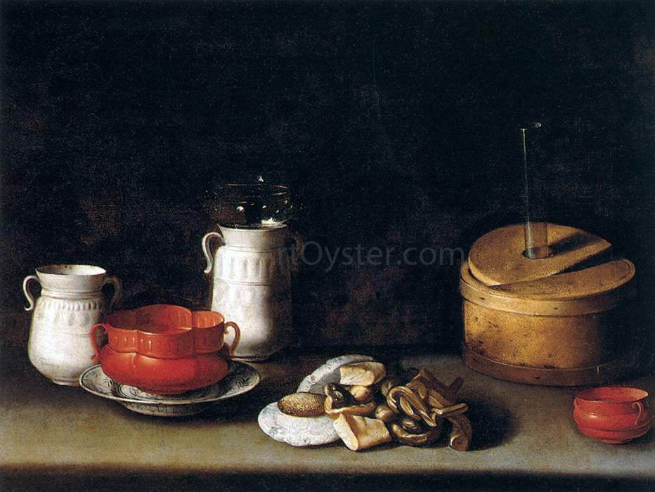  Juan Van der Hamen Still-Life with Crockery and Cakes - Canvas Print