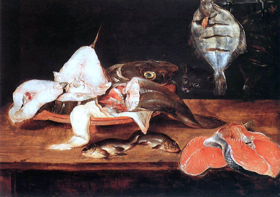  Alexander Adriaenssen Still-Life with Fish - Canvas Print