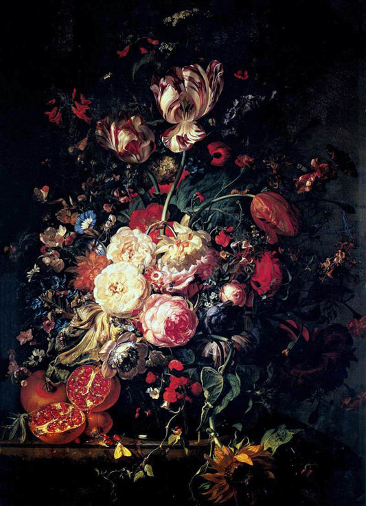  Rachel Ruysch Still-Life with Flowers - Canvas Print