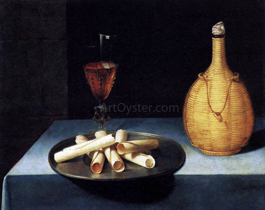  Lubin Baugin Still-Life with Wafer Biscuits (Le Dessert de Gaufrettes) - Canvas Print