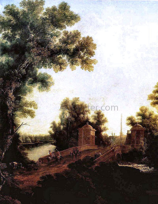  Semyon Fyodorovich Shchedrin Stone Bridge in Gatchina near Constable Square - Canvas Print