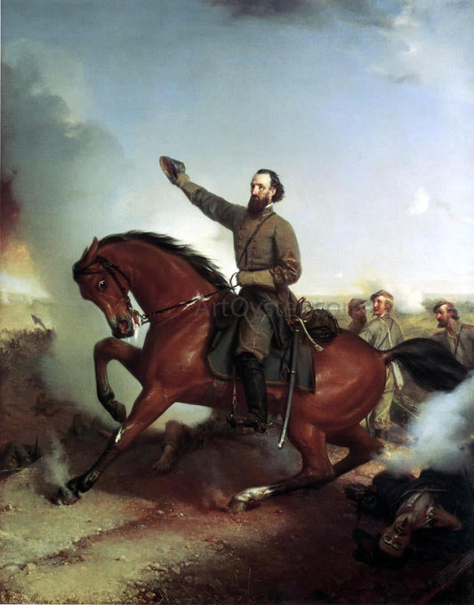  Louis-Mathieu-didier Guillaume Stonewall Jackson at the Battle of Winchester, Virginia - Canvas Print