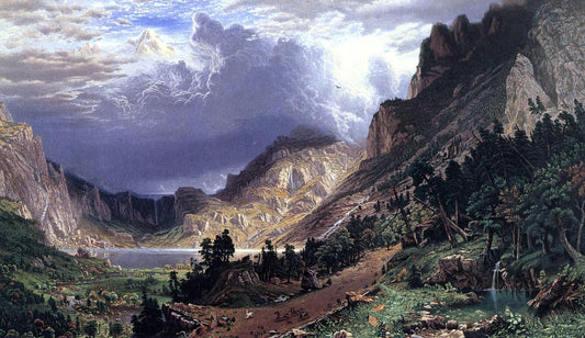  Albert Bierstadt Storm in the Rocky Mountains, Mt. Rosalie - Canvas Print