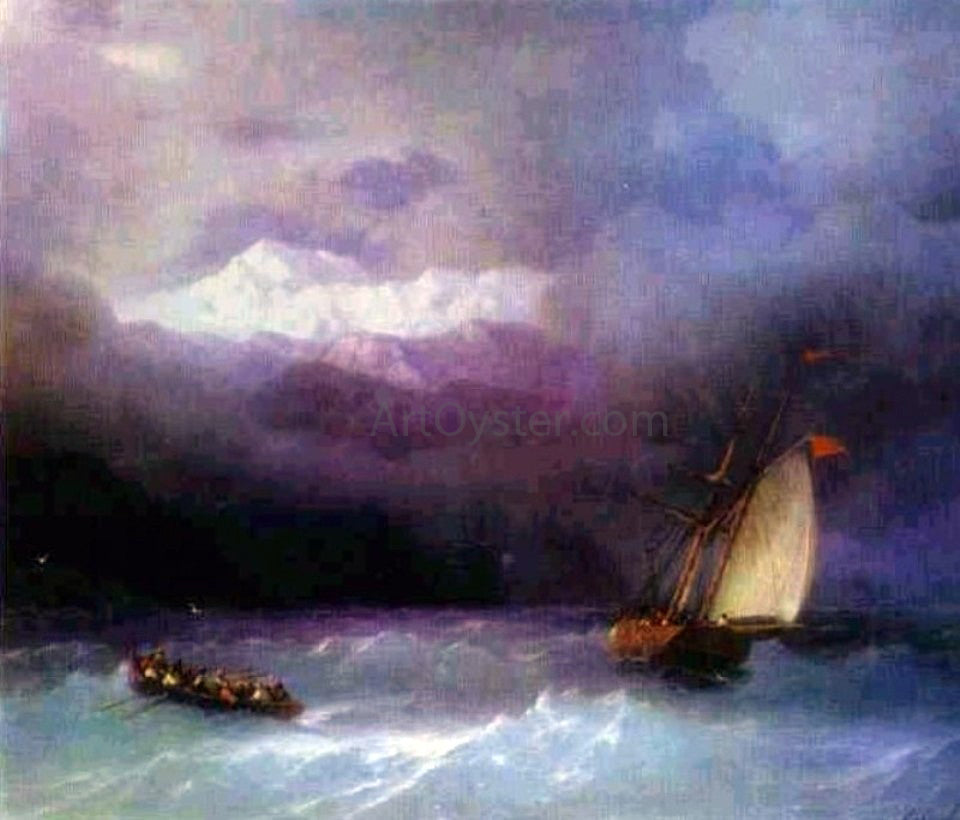  Ivan Constantinovich Aivazovsky Stormy Sea - Canvas Print