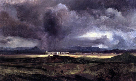  Carl Blechen Stormy Weather over the Roman Campagna - Canvas Print