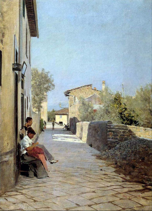  Telemaco Signorini Stradina di Settignano - Canvas Print