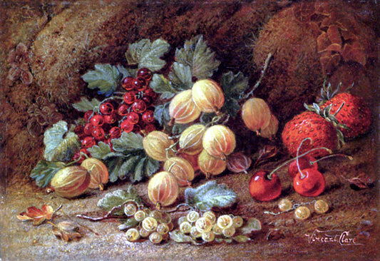  Vincent Clare Strawberries, Cherries, Gooseberries and Red and White Currants - Canvas Print