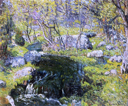  John Joseph Enneking Stream in Spring - Canvas Print