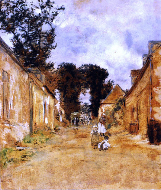  Jean-Francois Raffaelli Street in a Rural Village - Canvas Print