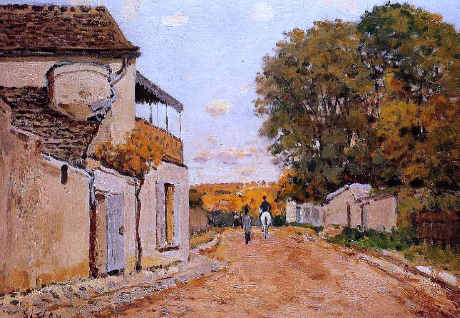  Alfred Sisley A Street in Louveciennes (Rue de la Princesse) - Canvas Print