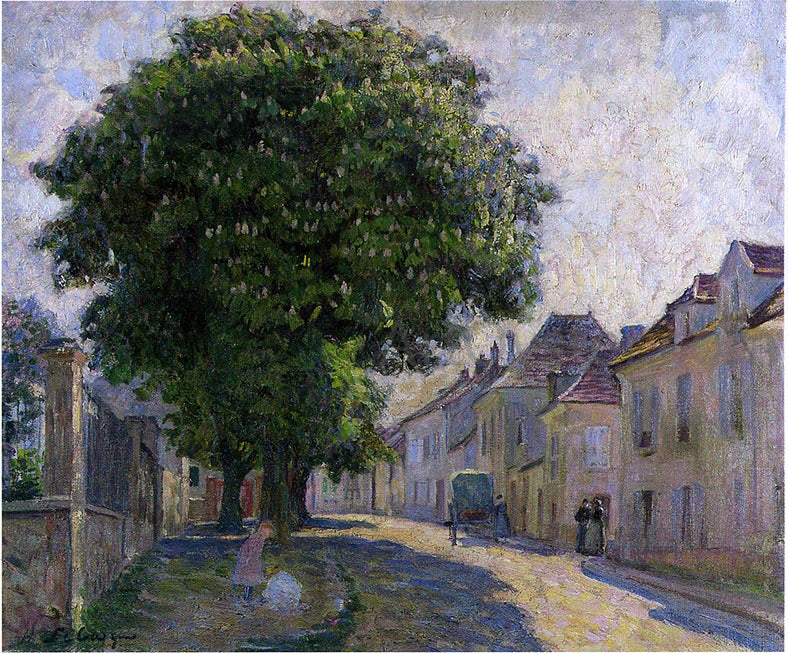  Henri Lebasque Street in the Village - Canvas Print