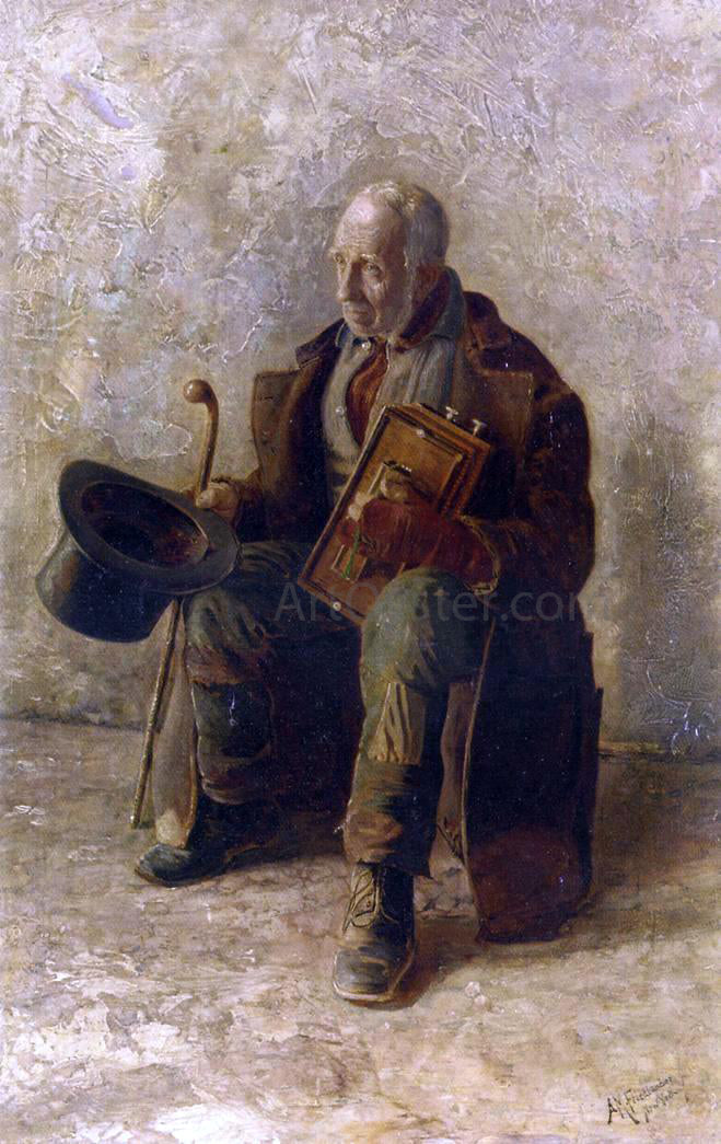  Augustus Maurice Friedlander Street Musician - Canvas Print