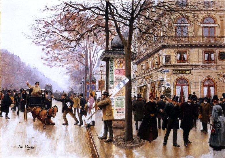  Jean-Georges Beraud Street Scene - Canvas Print