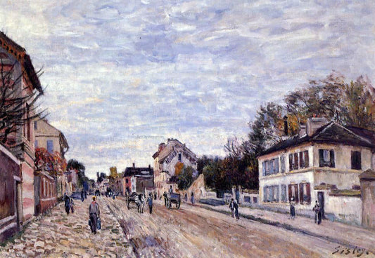  Alfred Sisley Street Scene in Marly - Canvas Print