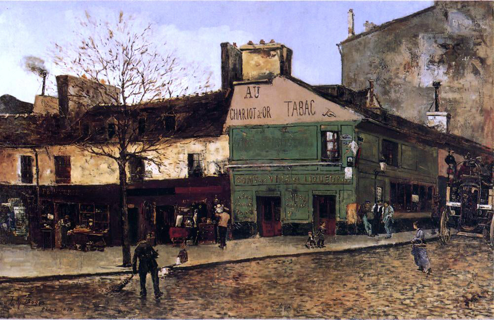  Frank Myers Boggs Street Scene in Paris - Canvas Print