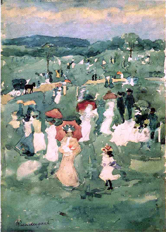  Maurice Prendergast Strolling in the Park (also known as In the Park) - Canvas Print