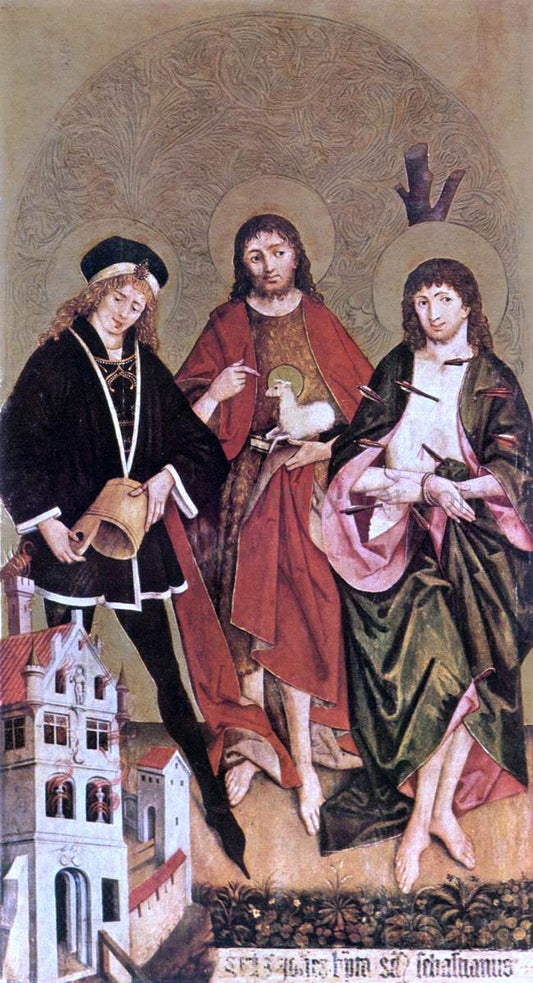  II Hans Strigel Sts Florian, John the Baptist and Sebastian - Canvas Print