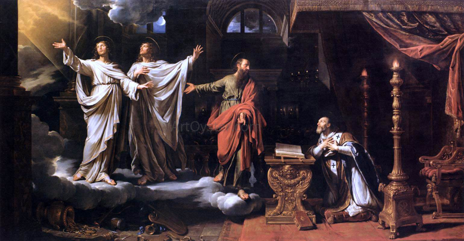 Philippe De Champaigne Sts Gervase abd Protase Appearing to St Ambrose - Canvas Print