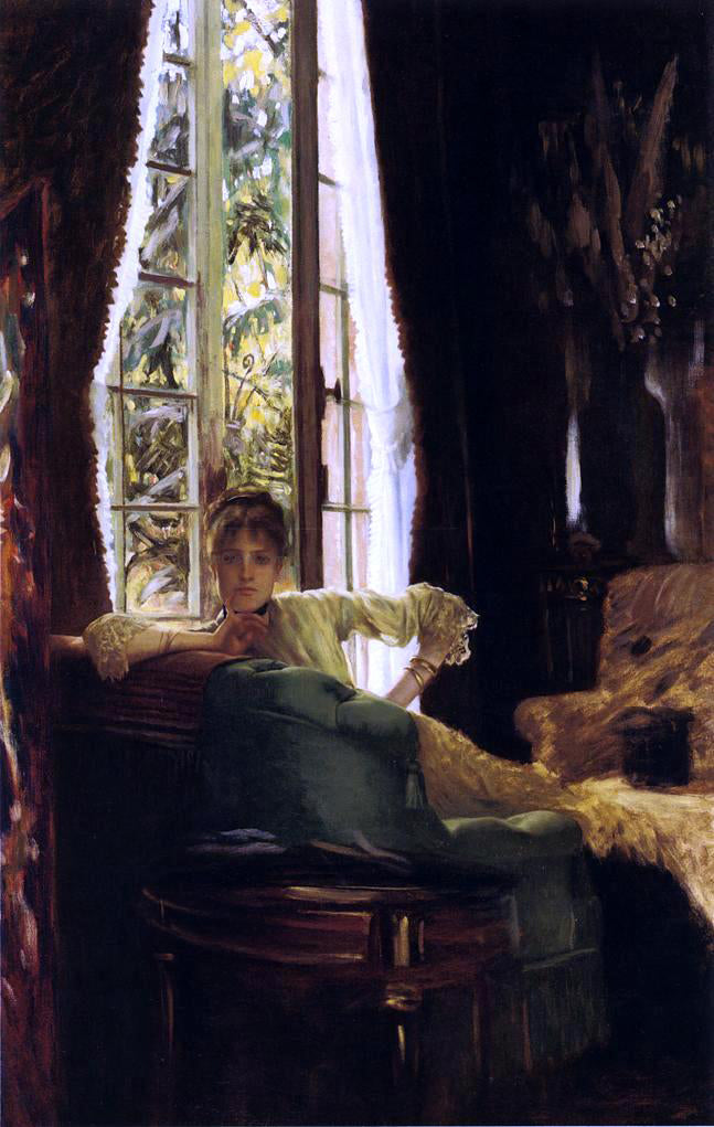  James Tissot Study for (also known as Woman in an Interior) - Canvas Print