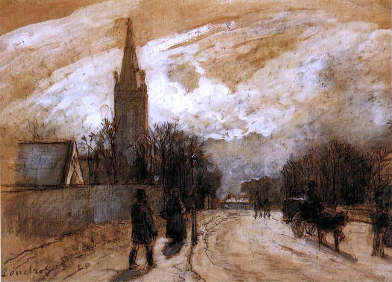  Camille Pissarro Study for 'All Saints' Church, Upper Norwood' - Canvas Print