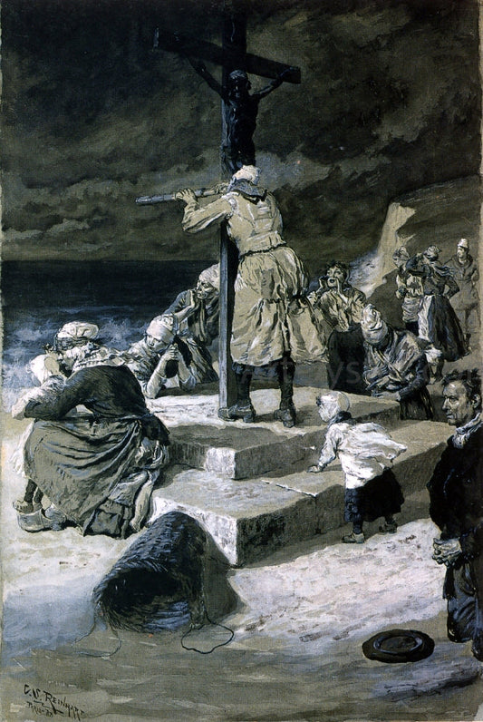  Charles Stanley Reinhart Study for Awaiting the Absent - Canvas Print