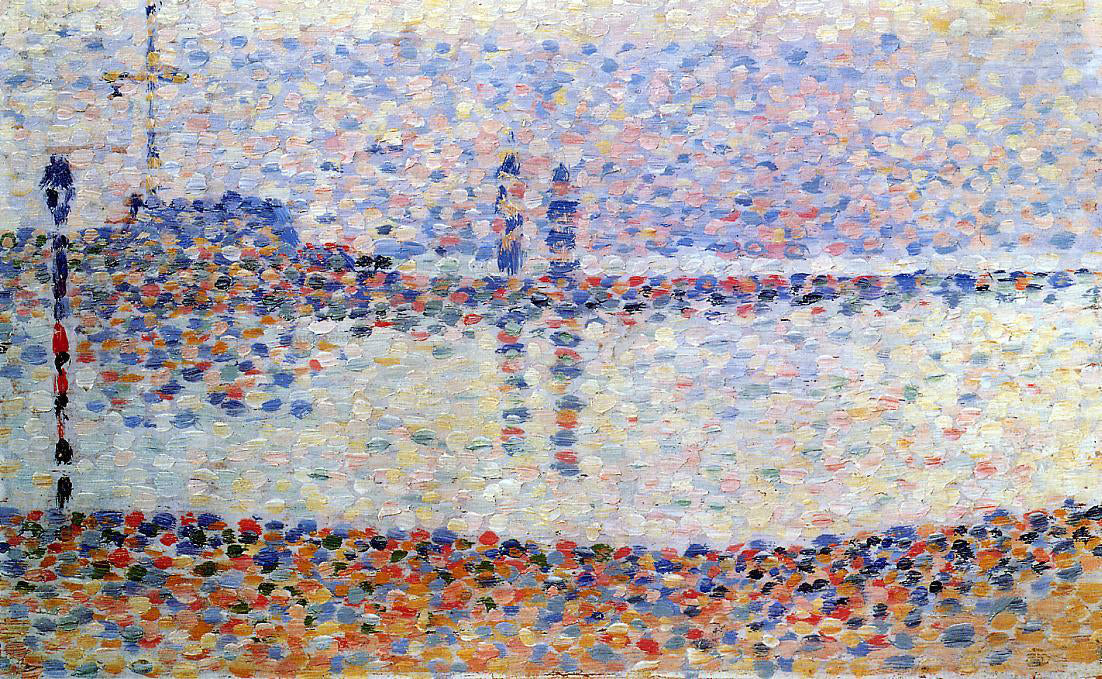  Georges Seurat Study for 'The Channel at Gravelines' - Canvas Print