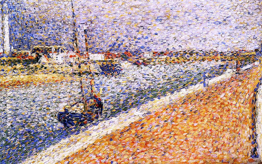  Georges Seurat Study for 'The Channel at Grvelines, Petit-Fort-Phillipe - Canvas Print