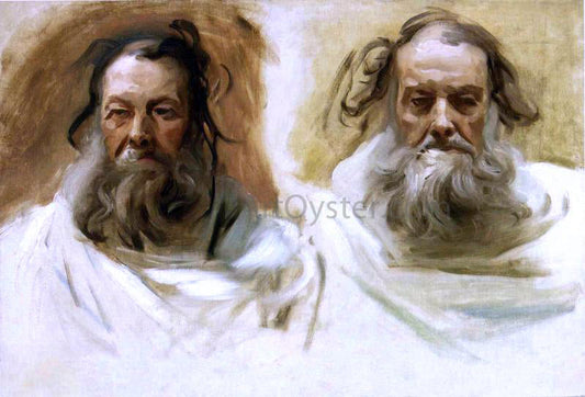  John Singer Sargent Study for Two Heads for Boston Mural "The Prophets" - Canvas Print
