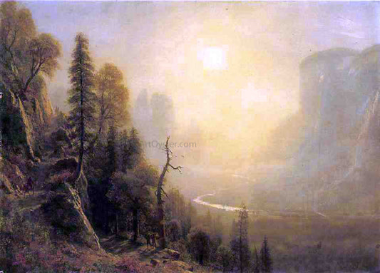  Albert Bierstadt Study for "Yosemite Valley, Glacier Point Trail" - Canvas Print