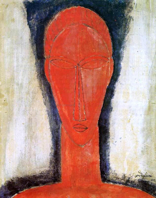  Amedeo Modigliani Study of a Head - Canvas Print