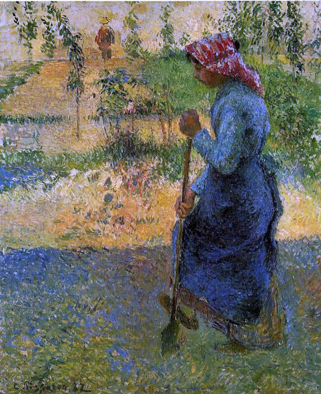  Camille Pissarro Study of a Peasant in Open Air (also known as Peasant Digging) - Canvas Print