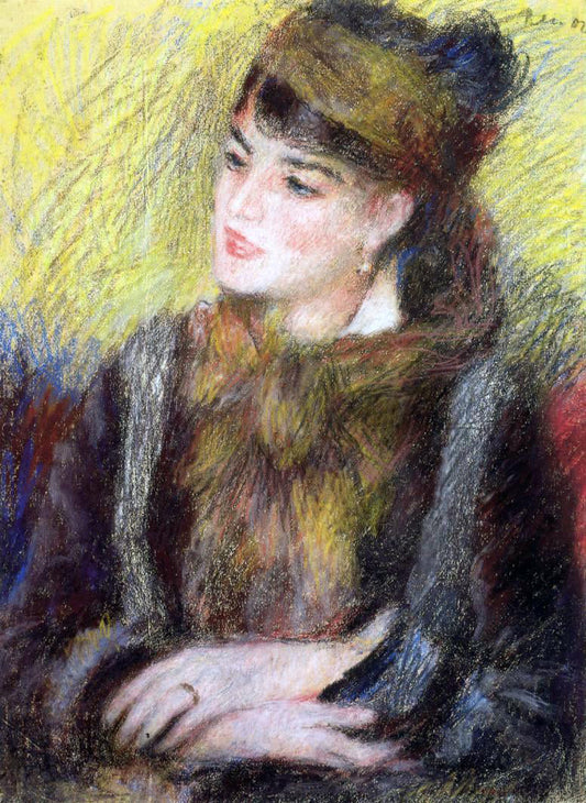  Pierre Auguste Renoir Study of a Woman - Canvas Print